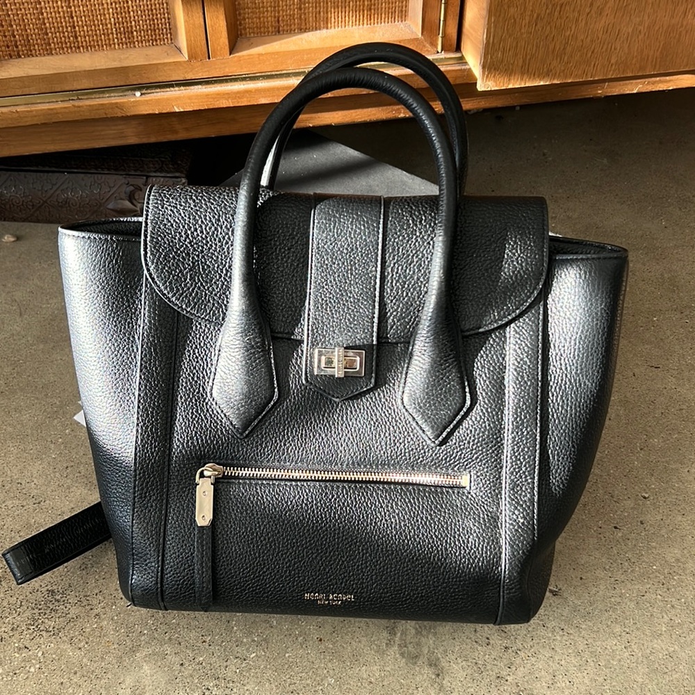 Henri Bendel Pebbled Leather Backpack